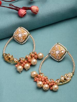 Pink pearl earrings 2