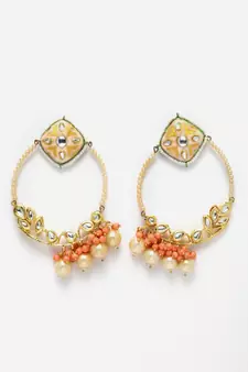 Pink pearl earrings