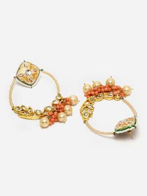 Pink pearl earrings 4
