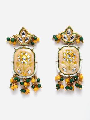 Yellow pearl earrings 3