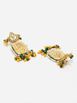 Yellow pearl earrings 4