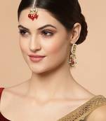 Red pearl earrings