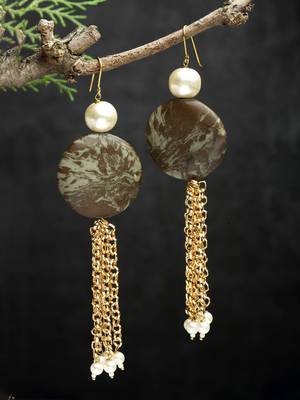 Green pearl earrings 2