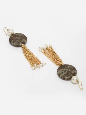 Green pearl earrings 4