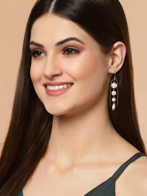 White pearl earrings 1