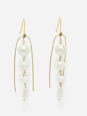 White pearl earrings 3