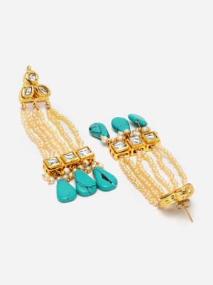 Blue pearl earrings 4