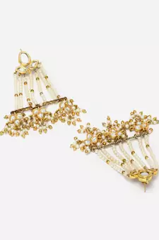 Gold pearl earrings