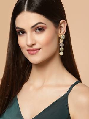 Green pearl earrings 1