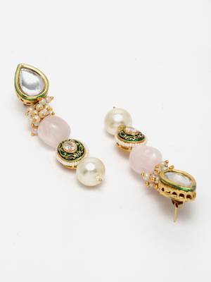 Green pearl earrings 4