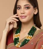 Green pearl necklaces