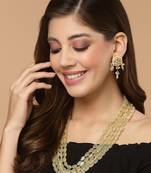 Green pearl necklace-sets