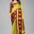 Yellow woven cotton silk saree with blouse