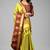 Yellow woven cotton silk saree with blouse