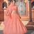 Shubhkala Peach Thread And Sequins Embroidered Georgette Wedding Lehenga