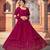 Shubhkala Eye Catching Deep Pink Thread And Sequins Embroidered Georgette Wedding Lehenga