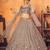 Shubhkala Prepossessing Dusty Rose Pink Thread With Sequins Embroidered Net Semi Stitched Party Lehenga