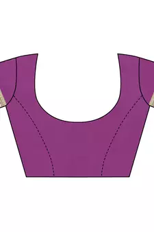 Purple woven banarasi silk saree with blouse