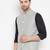 Green plain linen nehru jacket