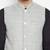Green plain linen nehru jacket