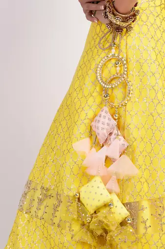 yellow maize lehenga