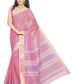 CLASSICATE from the house of The Chennai Silks Pink Printed Gadwal Pure Cotton Saree With Running Blouse