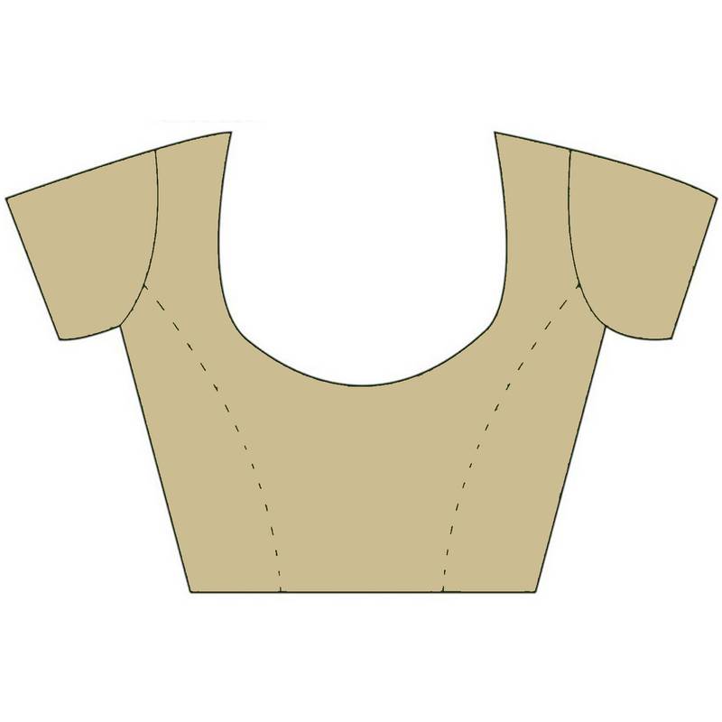 CLASSICATE from the house of The Chennai Silks Beige Printed Gadwal Pure cotton Saree With Running Blouse