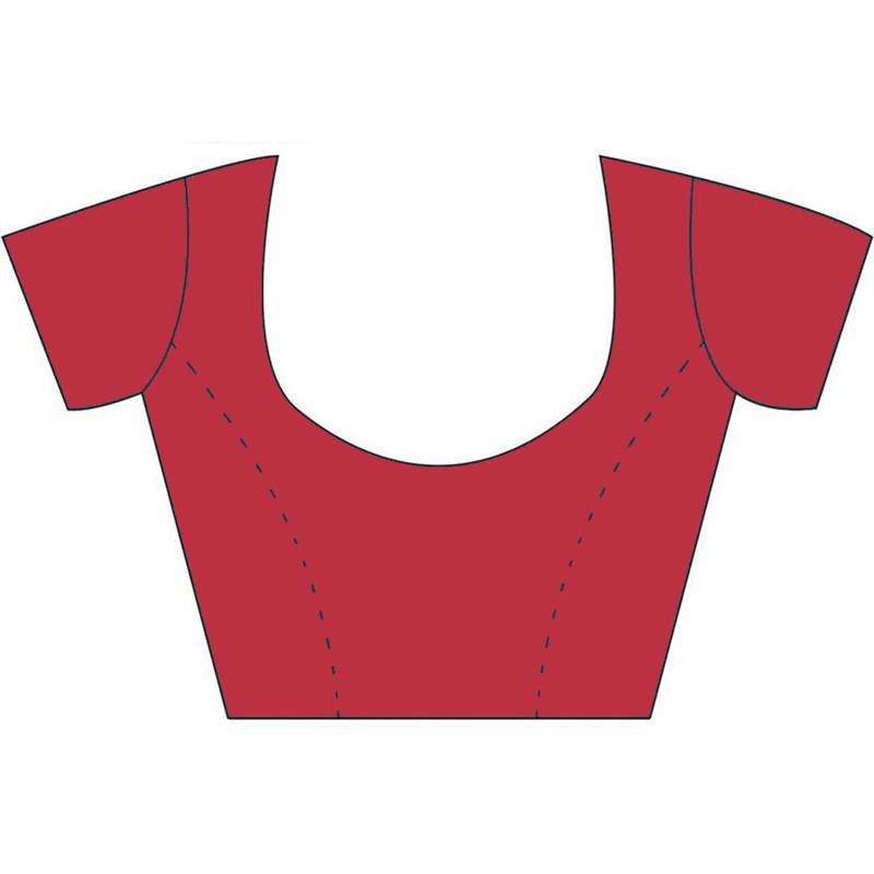 CLASSICATE from the house of The Chennai Silks Red Printed Gadwal Pure cotton Saree With Running Blouse