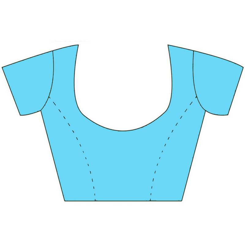 CLASSICATE from the house of The Chennai Silks Blue Printed Gadwal Pure cotton Saree With Running Blouse