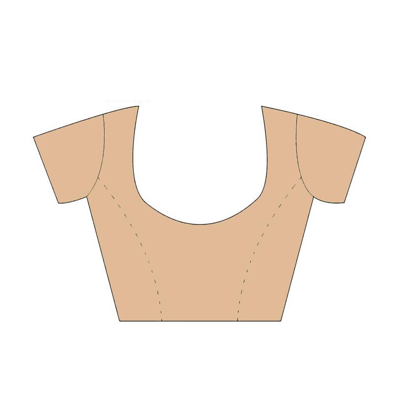 CLASSICATE from the house of The Chennai Silks Beige Printed Gadwal Pure Cotton Saree With Running Blouse