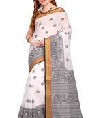 CLASSICATE from the house of The Chennai Silks White Printed Gadwal Pure Cotton Saree With Running Blouse