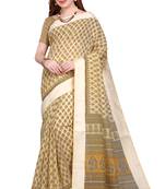 CLASSICATE from the house of The Chennai Silks Yellow Printed Gadwal Pure Cotton Saree With Running Blouse