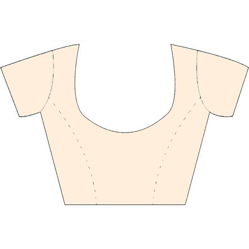 CLASSICATE from the house of The Chennai Silks Beige Printed Bollywood Pure Cotton Saree With Running Blouse