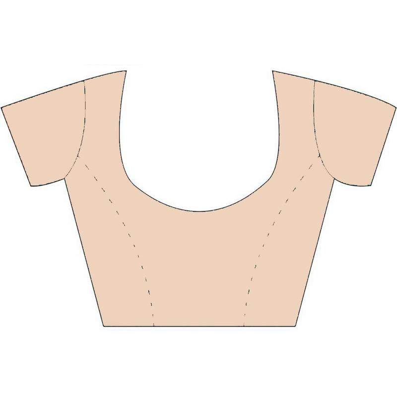 CLASSICATE from the house of The Chennai Silks Beige Printed Bollywood Pure Cotton Saree With Running Blouse