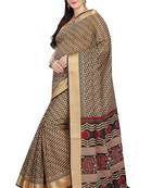 CLASSICATE from the house of The Chennai Silks Beige Printed Daily Wear Gadwal Pure cotton Saree With Running Blouse