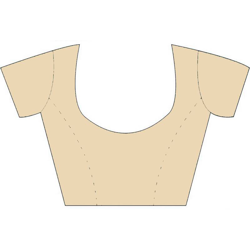 CLASSICATE from the house of The Chennai Silks Beige Printed Gadwal Pure cotton Saree With Running Blouse