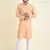 Tabard Yellow plain cotton kurta-pajama
