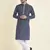 Tabard Blue plain cotton kurta-pajama