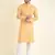 Tabard Yellow plain cotton kurta-pajama