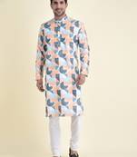 Tabard Orange plain cotton men-kurtas