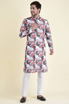 Tabard Maroon plain cotton men-kurtas