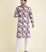 Tabard Maroon plain cotton men-kurtas