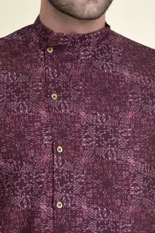 Tabard Purple plain cotton men-kurtas
