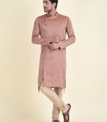 Tabard Maroon plain cotton men-kurtas