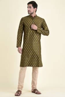 Tabard Yellow plain cotton men-kurtas