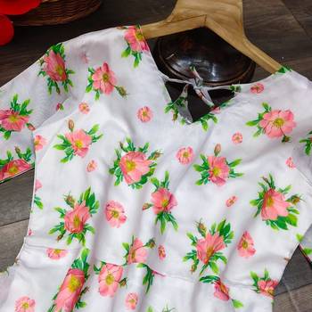 Off White Chanderi Silk Desinger Gown With Dupatta 2