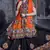 Black embroidered art silk semi stitched lehenga