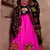 Pink embroidered art silk semi stitched lehenga