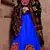 Royal-blue embroidered art silk semi stitched lehenga