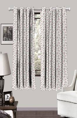 HOUZZCODE DESIGNER curtain Pastel Flower All over - W Pink set of 2 1
